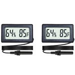 2-PACK Mini Digital Hygrometer Thermometer Gauge With Probe Lcd Display Black. Fixed Price $17.65.