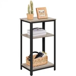 Industrial End Table Narrow Tall Telephone Side Living Room Gray. Fixed Price $37.99.