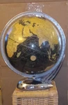 Rare 12" Peerless Weber Costello Globe. Circa 1935. Machine Age/ Art Deco Base.. Fixed Price $500.00.
