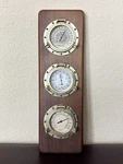 Weems & Plath Brass Porthole Weather Station Barometer Hygrometer Wood Decor. Fixed Price $149.97.