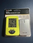 Taylor Wireless Weather Station With Clock. Fixed Price $20.00.