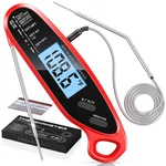 Instant Read Meat Thermometer Digital For Cooking & Grilling With Dual Probe, La. Fixed Price $20.39.