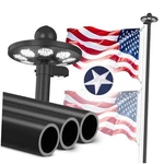 11 Gauge Heavy Duty Flagpole Kit With 136 Led Solar Light, 25FT. Fixed Price $238.68.