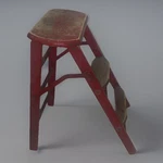 Vintage Howard Wood Step Ladder Red Farmhouse Plant Fern Stand Barn Antique. Fixed Price $130.50.