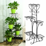 Anti Rust Iron Plant Stand Multiple Flower Pot Shelf Garden Indoor Outdoor Rack. Fixed Price $42.96.