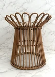 Ikea Kanelstang Handwoven Rattan Plant Stand Tabletop Floor 11" Reversable. Fixed Price $59.99.