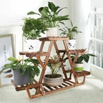 Indoor Outdoor A-frame Plant Stand Window Patio Flower Rack Holder Natural Wood. Fixed Price $31.95.