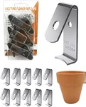 Naceture 12 Pack Stainless Steel Plant Hangers Flower Pot Clips - Outdoor Wall. Fixed Price $22.98.