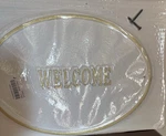 Whitehall Welcome Wall Plaque Oval 10X14 Cast Aluminum New With Hardware. Fixed Price $10.43.