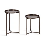 Aguilar Modern Round Plant Stand Set, Of 2, Bronze, Transitional -piece A.... Fixed Price $200.52.