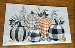 Studio Fall Door Mat Insert Buffalo Check & Plaid Pumpkins. Fixed Price $32.00.