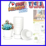 8 Pcs White Small Round Casual Plant Pots, Succulent Indoor/outdoor, Re.... Fixed Price $16.19.