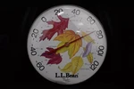 Vintage Original Bean Jumbo Dial Tru Temp Thermometer Fall Leaves 12 Inch. Fixed Price $100.00.