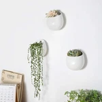 Mkono 4 Inch Wall Mounted Planter Round Ceramic Hanging Holder Decorative. Fixed Price $14.95.