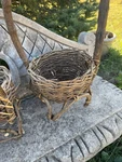 Vintage Willow Plants Stands Set Of 2 Woodland Art One Kind. Fixed Price $130.00.