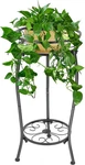 Metal Plant Indoor Outdoor, 2 Tier Tall Potted Shelf Fl. Fixed Price $24.65.