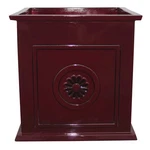 Southern Patio Colony 16 Inch Square Resin Outdoor Planter Urn, Oxblood Red. Fixed Price $79.99.