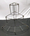 Vintage Metal Corner Round Staircase Tiered Plant Stand Shelf Mid Century 29". Fixed Price $199.99.