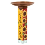 Studio M Playful Sunflowers Bird Bath With Copper Topper. Fixed Price $287.95.