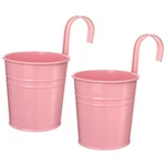 4 Inch Hanging Flower Pots, 2PCS Metal Iron Planters Light Pink. Fixed Price $21.25.
