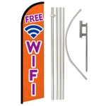 Free Wifi Full Curve Windless Swooper Flag Pole Kit Internet. Fixed Price $80.95.