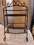 Countertop Wrought Iron Metal 2 Tiered Storage Rack Tea/spices/display Chic M3. Fixed Price $28.00.