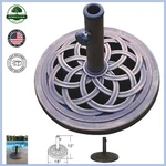Elegant 18-INCH Cast Stone Stand For Patio Umbrellas With Rust-free Design. Fixed Price $90.89.