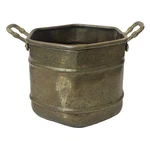 Vintage Houston International Solid Copper Hexagon Planter Brass Handles Turkey. Fixed Price $38.00.
