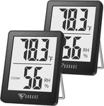 Doqaus Humidity Meter, 2 Room Thermometer Indoor, Pack, Black. Fixed Price $17.58.
