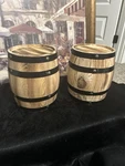 Wooden Wine/whiskey Barreladornment Rustic Oak Planter Multipurpose Decor. Fixed Price $55.00.