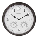 Acurite 13" Wall Clock Thermometer Hygrometer Bronze Indoor Outdoor Combo. Fixed Price $40.48.