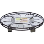 Plastec Saucer Caddy Deluxe Rust-finish Steel Plant Mover With Casters, 14". Fixed Price $41.79.