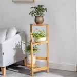 3 Tier Plant Stand Tall Bamboo Shelf Holder Corner Flower Pot Rack Space-saving. Fixed Price $29.92.