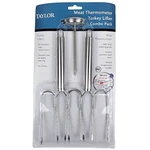 Taylor Meat Thermometer & Turkey Lifter 3 Piece Set Thanksgiving Roasting Kit. Fixed Price $19.82.