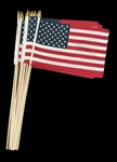Lot Of 20 American Stick Flags Made In U.s.a. 23 Wooden Poles. Fixed Price $25.00.