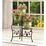 Country Plant Display Stand Iron 3 Tier Christmas Gift Patio Home Style 20". Fixed Price $59.90.