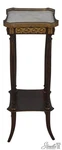 LF71380: Vintage French Louis Xvi Marble Top Brass Lamp Table Plant Stand. Fixed Price $795.00.