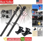 Stainless Steel 6 Ft Wall-mount Flag Pole Kit Weather Resistant & Durable. Fixed Price $36.99.
