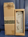 Vintage Hen Feathers Hand Crafted Wall Plaque Thermometer Bunny Rabbit. Fixed Price $50.00.