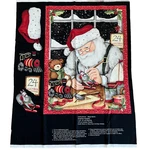 Busy Santa Door Wall Panel Steele Creek Studio Christmas Workshop Train Toys. Fixed Price $8.79.