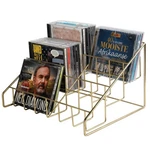 Mygift Modern Brass Tone Metal Wire Cd Holder Storage Rack, 3 Tier Compact Di.... Fixed Price $49.37.