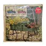 Rustic Green Wooden Amish Wagon/buckboard Planter/flower Holder. Fixed Price $47.00.