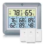 Urageuxy Weather Station Wireless Indoor Outdoor Thermometer With 3 Grey. Fixed Price $32.56.