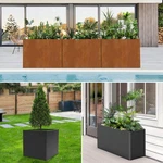 Large Metal Steel Box Heavy Duty Garden Planters For Outdoors Porch Yard. Fixed Price $45.00.