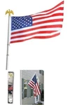 Large Outdoor American Flagpole Set 5FT X 3FT + 6FT Brackets New. Fixed Price $15.00.