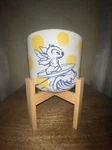 Disney Parks Surfer Stitch Ceramic Planter W/ Wood Stand New Walt World. Fixed Price $19.99.