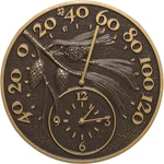 Pinecone Thermometer Clock, French Bronze. Fixed Price $137.99.