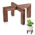 Vigordream Plant Stand, Indoor/outdoor Wood Fit 5-15INCH Pots, Walnut. Fixed Price $22.99.