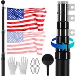 Vevor 20FT Telescopic Kit Heavy Duty Aluminum American Black. Fixed Price $68.99.