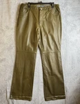 Vtg Y2K Gap Bootcut Genuine Leather Pants Olive 16 Women Lined. Fixed Price $62.00.